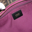 FENDI Zucca Canvas Tote Bag PVC Black Brown Auth 185643V-17