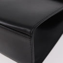CELINE Hand Bag Leather Black Gold Auth 185644V-11