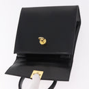CELINE Hand Bag Leather Black Gold Auth 185644V-15
