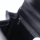 CELINE Hand Bag Leather Black Gold Auth 185644V-20