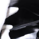 CELINE Hand Bag Leather Black Gold Auth 185644V-21