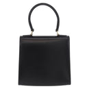 CELINE Hand Bag Leather Black Gold Auth 185644V-3