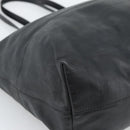 Miu Miu Tote Bag Leather Black Gold Auth 185646A-11