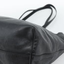 Miu Miu Tote Bag Leather Black Gold Auth 185646A-12