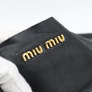 Miu Miu Tote Bag Leather Black Gold Auth 185646A-14