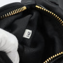 Miu Miu Tote Bag Leather Black Gold Auth 185646A-22