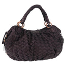 Miu Miu Hand Bag Leather Purple Auth 185647M-1