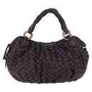 Miu Miu Hand Bag Leather Purple Auth 185647M-13