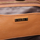Miu Miu Hand Bag Leather 2way Brown Gold Auth 185649V-16