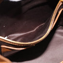 Miu Miu Hand Bag Leather 2way Brown Gold Auth 185649V-21