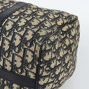 Christian Dior Trotter Canvas Boston Bag Navy Silver Auth 185650-9