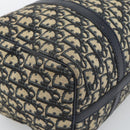 Christian Dior Trotter Canvas Boston Bag Navy Silver Auth 185650-16
