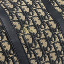Christian Dior Trotter Canvas Boston Bag Navy Silver Auth 185650-10