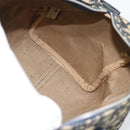Christian Dior Trotter Canvas Boston Bag Navy Silver Auth 185650-17