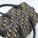 Christian Dior Trotter Canvas Boston Bag Navy Silver Auth 185650-6