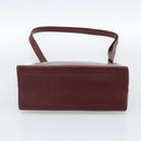 Salvatore Ferragamo Gancini Hand Bag Leather 2way Bordeaux Gold Auth 185652A-5