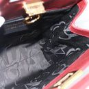 Salvatore Ferragamo Gancini Hand Bag Leather 2way Bordeaux Gold Auth 185652A-20