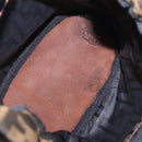 FENDI Zucca Canvas Hand Bag Black Brown Auth 185654-16