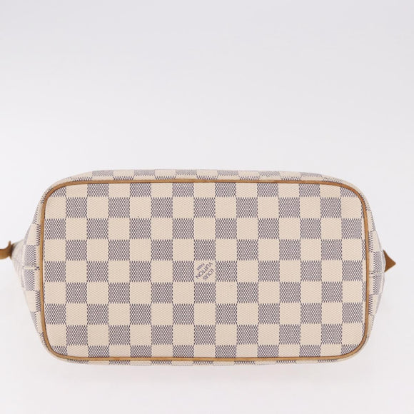 LOUIS VUITTON Damier Azur Saleya PM Tote Bag N51186 LV Auth 185655