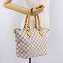 LOUIS VUITTON Damier Azur Saleya PM Tote Bag N51186 LV Auth 185655-21