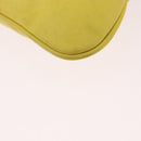 FENDI Mamma Baguette Shoulder Bag Leather Yellow Silver Auth 185657-18