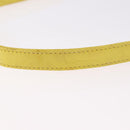 FENDI Mamma Baguette Shoulder Bag Leather Yellow Silver Auth 185657-8
