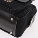 PRADA Shoulder Bag Nylon Black Silver Auth 185658SAM-16