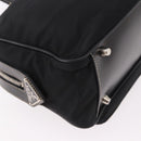 PRADA Shoulder Bag Nylon Black Silver Auth 185658SAM-17