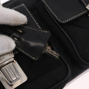 PRADA Shoulder Bag Nylon Black Silver Auth 185658SAM-8