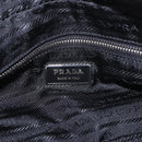 PRADA Shoulder Bag Nylon Black Silver Auth 185658SAM-21