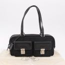 PRADA Shoulder Bag Nylon Black Silver Auth 185658SAM-12