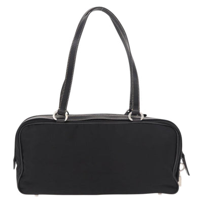 PRADA Shoulder Bag Nylon Black Silver Auth 185658SAM - 0