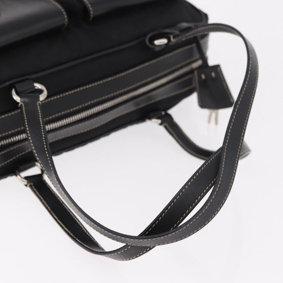 PRADA Shoulder Bag Nylon Black Silver Auth 185658SAM