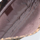 FENDI Zucca Canvas Mamma Baguette Shoulder Bag Black Brown Auth 185659SAM-16