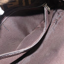 FENDI Zucca Canvas Mamma Baguette Shoulder Bag Black Brown Auth 185659SAM-20