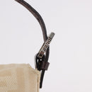 FENDI Zucca Canvas Mamma Baguette Shoulder Bag Beige Silver Auth 185664A-17
