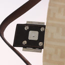 FENDI Zucca Canvas Mamma Baguette Shoulder Bag Beige Silver Auth 185664A-19