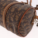 Christian Dior Trotter Canvas Romantic Chain Bag PVC Brown Silver Auth 185666SAM-13