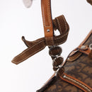 Christian Dior Trotter Canvas Romantic Chain Bag PVC Brown Silver Auth 185666SAM-15