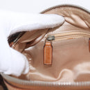 Christian Dior Trotter Canvas Romantic Chain Bag PVC Brown Silver Auth 185666SAM-22