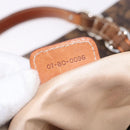 Christian Dior Trotter Canvas Romantic Chain Bag PVC Brown Silver Auth 185666SAM-24