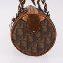 Christian Dior Trotter Canvas Romantic Chain Bag PVC Brown Silver Auth 185666SAM-4