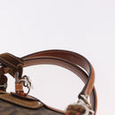 Christian Dior Trotter Canvas Romantic Chain Bag PVC Brown Silver Auth 185666SAM-8