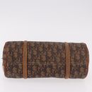 Christian Dior Trotter Canvas Romantic Chain Bag PVC Brown Silver Auth 185666SAM-9