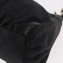 GUCCI GG Canvas Abbey Shoulder Bag Black Gold 190525 Auth 185668V-15