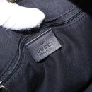 GUCCI GG Canvas Abbey Shoulder Bag Black Gold 190525 Auth 185668V-20