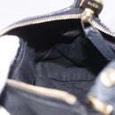 GUCCI GG Canvas Abbey Shoulder Bag Black Gold 190525 Auth 185668V-21