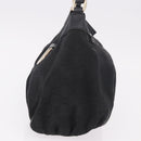 GUCCI GG Canvas Abbey Shoulder Bag Black Gold 190525 Auth 185668V-3