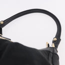 GUCCI GG Canvas Abbey Shoulder Bag Black Gold 190525 Auth 185668V-14