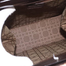Christian Dior Hand Bag Leather Brown Silver Auth 185670V-18
